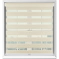 Arlo Blinds Cordless Zebra Roller Shades 24"W x 72"H, Cream Horizontal