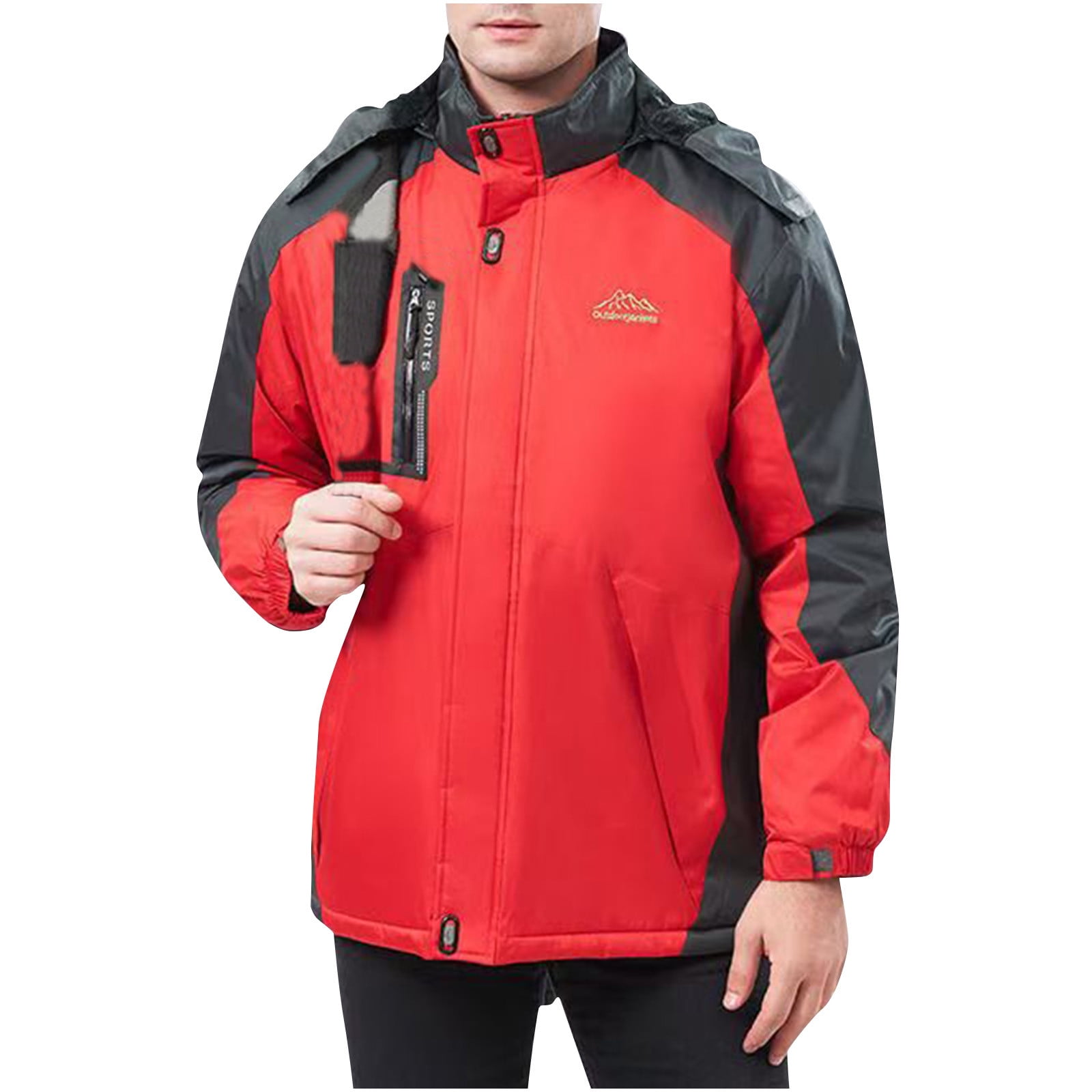 Acheter Veste D'affaires Chaude Doublée En Polaire Pour Hommes, Manteau à Capuche Multi-poches Coupe-vent D'extérieur Pour Hommes, Vestes Longues épaisses à Capuche, Parka Décontractée à La Mode