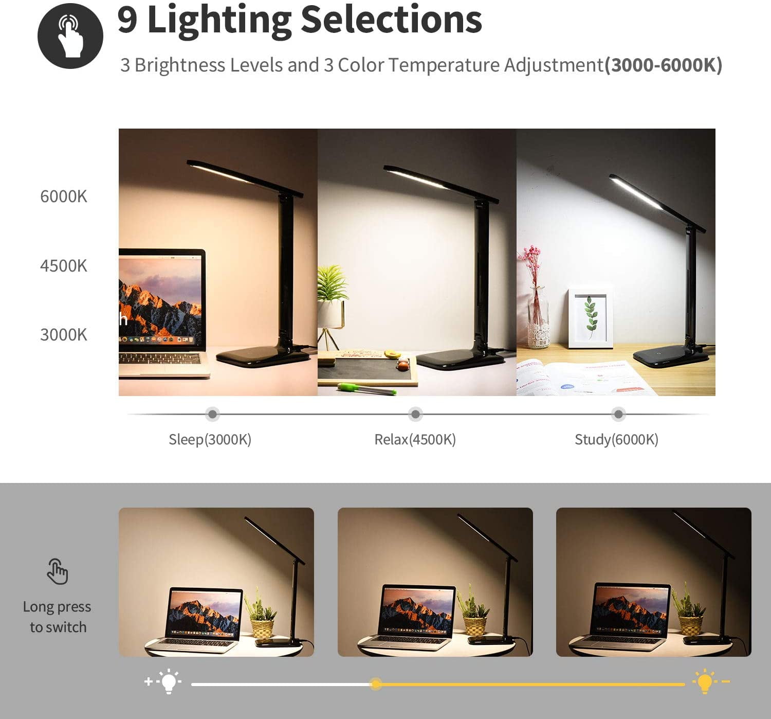 topelek led desk lamp