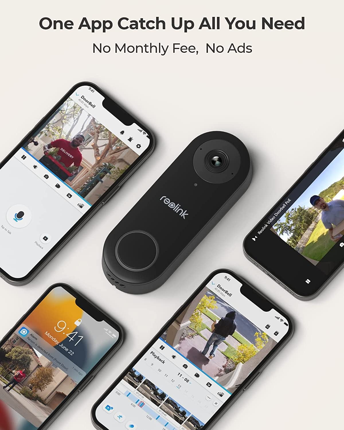 Reolink 2-Pack 5MP PoE Video Doorbell Camera with Chime, 180° Wide View, Smart Person Detection, Two-Way Audio, Night Vision, Local Storage, No Monthly Fee