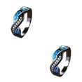 thumbnail image 4 of Justharion Fashionable Copper Vintage Ring Personalized Style Statement Classic And Stylish Rings For Women Black Gold Blue 2Set, 4 of 6