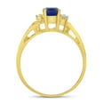thumbnail image 5 of 10k Yellow Gold Oval Sapphire And Diamond Ring, 5 of 6