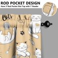 thumbnail image 5 of Kitchen Curtains 36 Inch Short - 3 Panel Set with Cute Cat Paw Pattern, Rod Pocket Window Curtain, 100% Polyester for Pet Lovers Farmhouse, Cafe, Kitchen, Bedroom, Easy Wash, 5 of 6