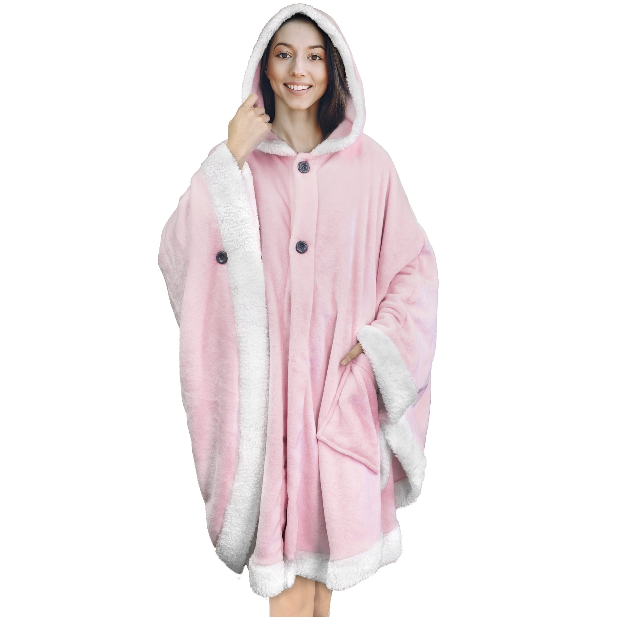 PAVILIA Angel Wrap Hooded Blanket | Poncho Blanket Wrap with Soft ...