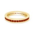 thumbnail image 3 of AFFY Round Shape Simulated Citrine Full Eternity Band Ring In 14K Yellow Gold Over Sterling Silver, Ring Size-11, 3 of 6
