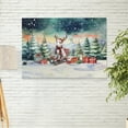 thumbnail image 2 of Merry Christmas Santa Reindeer Antlers Bull Terrier Sleigh Xmas Winter Holiday Horizontal Matte Canvas Poster Bully Dog Lovers Gifts Idea Wall Art Home Decor - 00023, 2 of 5
