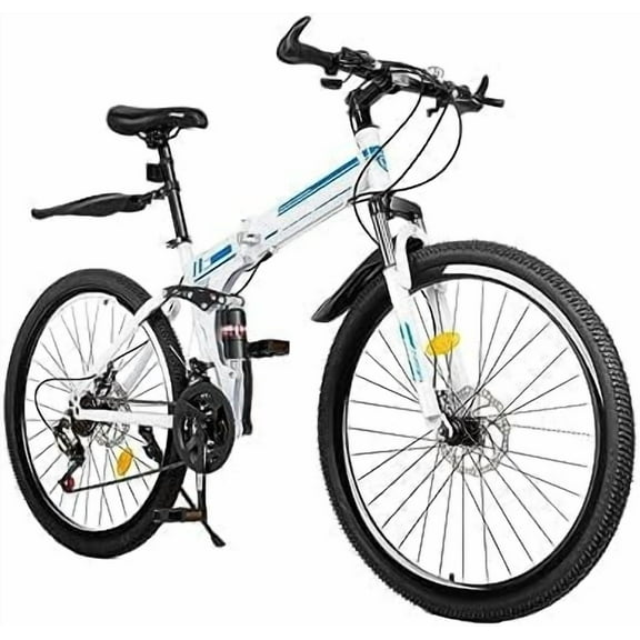 Adult Folding Bikes 26'' Mountain Bikes 21 Speeds Mountain Bicycles Mountain Bike for Adults with Dual Disc Brake/High-Carbon Steel Folding Bicycle for Women Men Adults$$Sport & Recreation Other