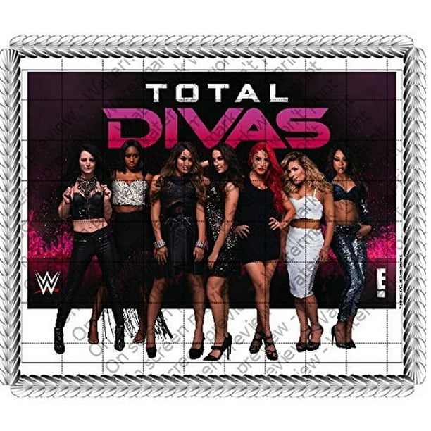 Wwe Divas Edible Icing Image Cake Topper 1 4 Sheet Easy To Use Just Peel Backing And Lay On Top Of Cake On Your Icing By Whimsical Practicality Walmart Com