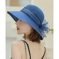 thumbnail image 5 of CoCopeaunts Women's Sunhat Fishermen Hat UV Protection Beach Flowers Packable Stylish Wide Brim Breathable Hat f Party Wedding Vacation, 5 of 8