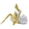 thumbnail image 4 of Ballerina Resin Statues Figurines Statuette Modern Souvenir Gifts Ballet Dancer Sculptures Girls Figure for Bookshelf Dinning Table Entrance StyleD20x13.5x14.5cm, 4 of 8
