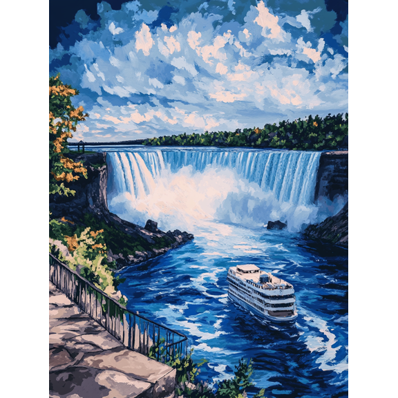 Niagara Falls Boat Tour Canvas Painting/Wall Art，Suitable for Living Room，Bedroom，Bathroom，Office，Hotel Decoration