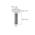thumbnail image 2 of Square Head Bolt, 10 Pack M4x12mm 304 Stainless Steel Grade C Square Screws, 2 of 5