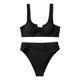 thumbnail image 4 of Bikini cómodo para mujer, traje de baño de dos piezas calado sólido, conjunto de ropa de playa OAVQHLG3B Store  lin121212, 4 of 4