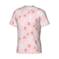 thumbnail image 3 of Rocae Rabbit And Peach for Men's Moisture-Wicking Crew Tee - T-Shirt for Sports, Outdoor Activities, and Casual WearLarge, 3 of 9