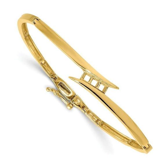 14k Gold Diamond Bangle Bracelet