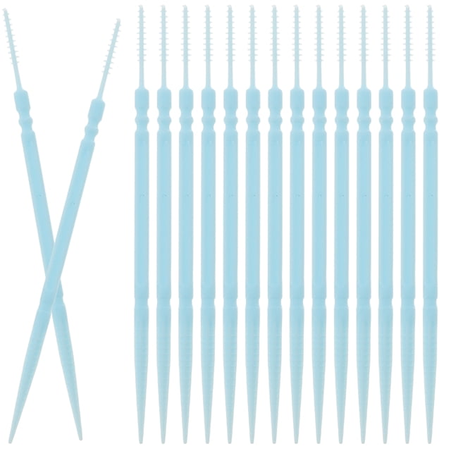 FRCOLOR 1100pcs Double-ended Environmental Plastic Toothpicks Disposable Teeth Sticks Dental Oral Care Tooth Sticks (White)