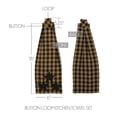 thumbnail image 5 of VHC Brands Navy Star Button Loop Kitchen Towel Country Rustic Design, Navy and Tan, 5 of 11