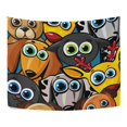thumbnail image 2 of MYPOP Funny Animals Cats Dogs And Deer Tapestry Wall Hanging Decoration Home Decor Living Room Dorm 90 x 60 inches, 2 of 4