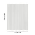 thumbnail image 3 of VOTRUDI Waffle Weave Shower Curtain Waterproof 78x72in - Solid White Modern Bathroom, 3 of 6