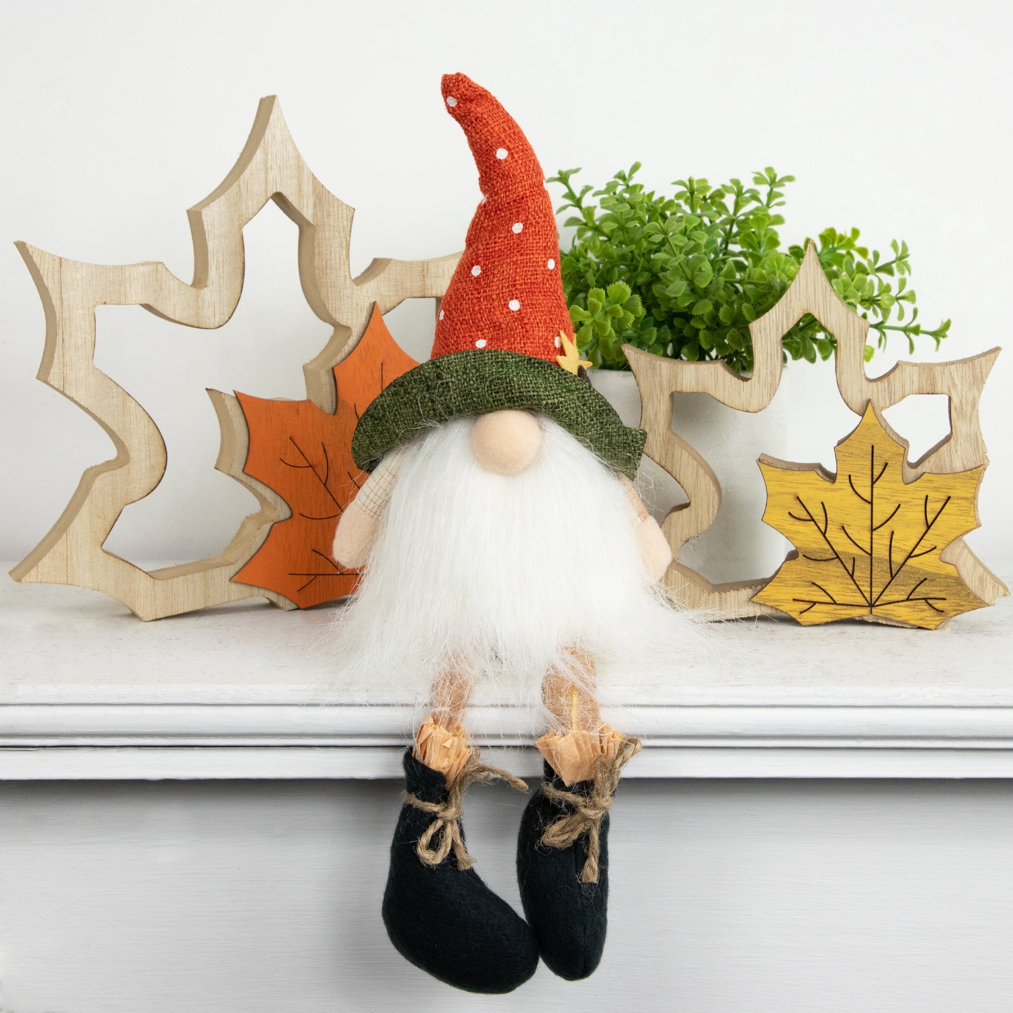 11" Sitting Sunflower Autumn Harvest Tabletop Gnome Figurine
