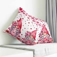 thumbnail image 3 of Valentine's Day Pillow Covers 26x26 Inch Decorative Throw Pillow Cover, Pink Love Gnomes Roses Romantic White Sofa Pillowcases Accent Cushion Case Home Decor Bedroom Living Room, 3 of 6