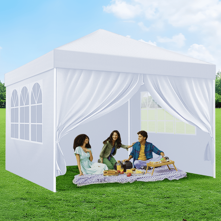 テント GVDV 10x10 ft Pop Up Canopy Tent with Sidewalls, Adjustable