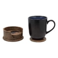 thumbnail image 2 of Faux Wood Rustic Forest Black Bear Coaster Holder With 4 Round Coasters Set, 2 of 5