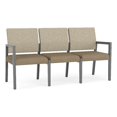 thumbnail image 1 of Pemberly Row Waiting Reception 3 Seat Tandem Seating No Center Arms in Brown, 1 of 5