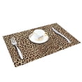 thumbnail image 3 of Set Table Mats Sexy Leopard Print Printed Cotton Linen Table Napkin Kitchen Accessories Home Party Decorative Placemats, 3 of 5