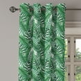 thumbnail image 2 of Ambesonne Palm Leaf Grommet Curtain, Watercolor Jungle, 50" x 108", Forest Green and White, 2 of 6