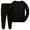 Z02_Black, variant on QUOTAY Toddler Pajamas for Boys and Girls Long Sleeve Solid Print Shirt and Long Pants Two Piece Set Comfortable Loungewear Z02_Black,2-3 Years