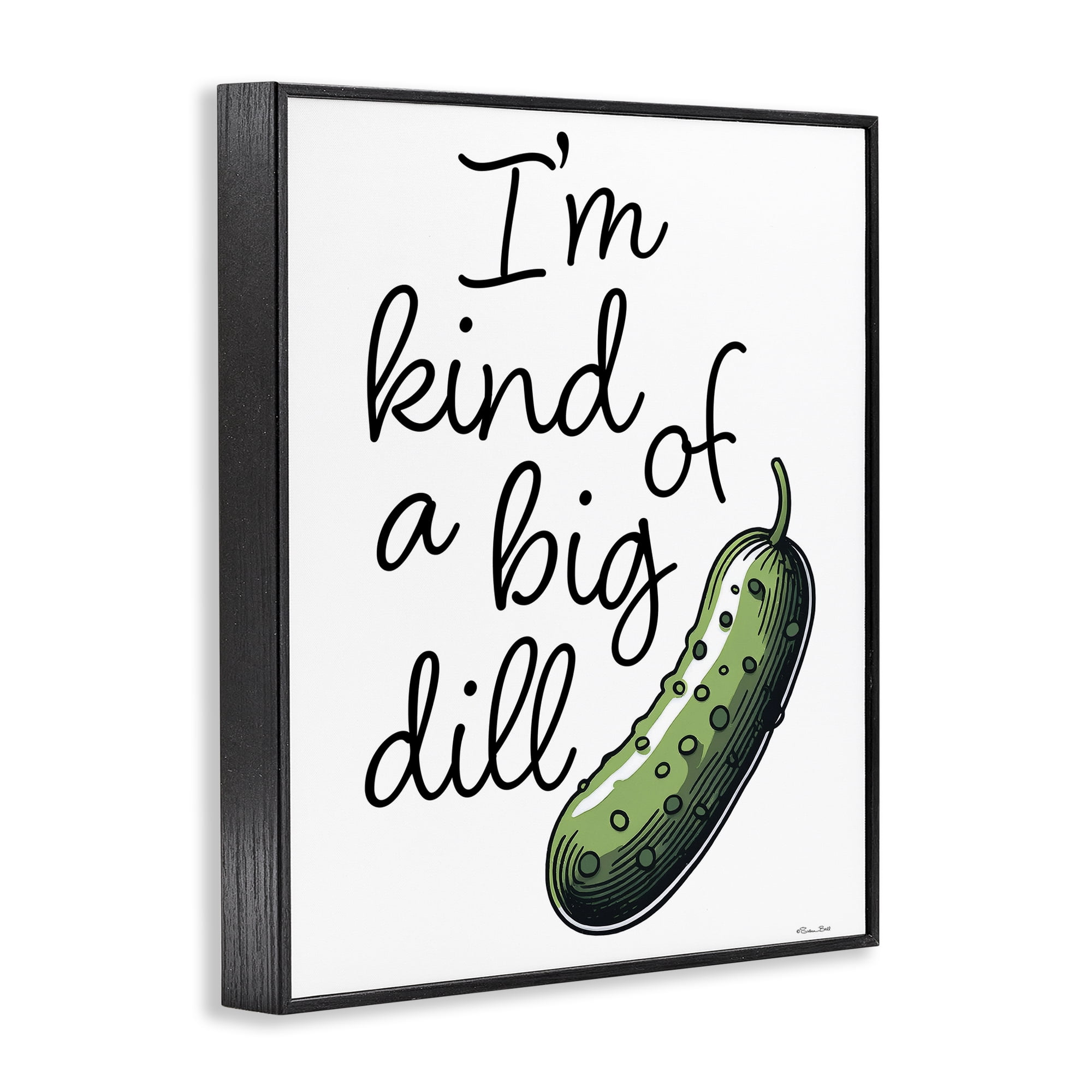 Stupell Industries Kind Of A Big Dill Pickle Black Framed Giclee Art, design by Susan Ball