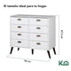 thumbnail image 5 of Buro Cajonera Cómoda KingsHouse Mueble Multiusos 8 cajones blanco, 5 of 8