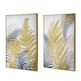 thumbnail image 2 of Benjara Nir 23 x 35 Set of 2 Palm Leaf Wall Art - Black Gold/Gray Wood, 2 of 6