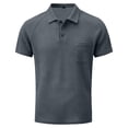 thumbnail image 3 of LTTVQM Breeze Capri Shirt for Men Breathable Beer Belly Short Sleeve Polo Shirts Wear Collared Textured Shirts Quick Dry Golf Casual Dark Gray XL, 3 of 6