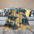 thumbnail image 2 of ARISTURING Sea Turtles Starfish Beach Flannel Blanket for Bed All Seasons Lightweight Blanket 50x60in, 2 of 6