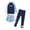 Navy Blue&Pink, variant on Kids Girls 3-Piece Swimming Outfit Long Sleeve Shirt with Shorts Pants Surfing Rash Guard Set Navy Blue&Pink 4-5