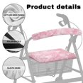 thumbnail image 5 of HELLHERO Marble Pattern Rollator Walker Cover Seat & Backrest Cover Set and Dust Proof for Neighborhoods and Indoor Outdoor(Pinkish-white), 5 of 7