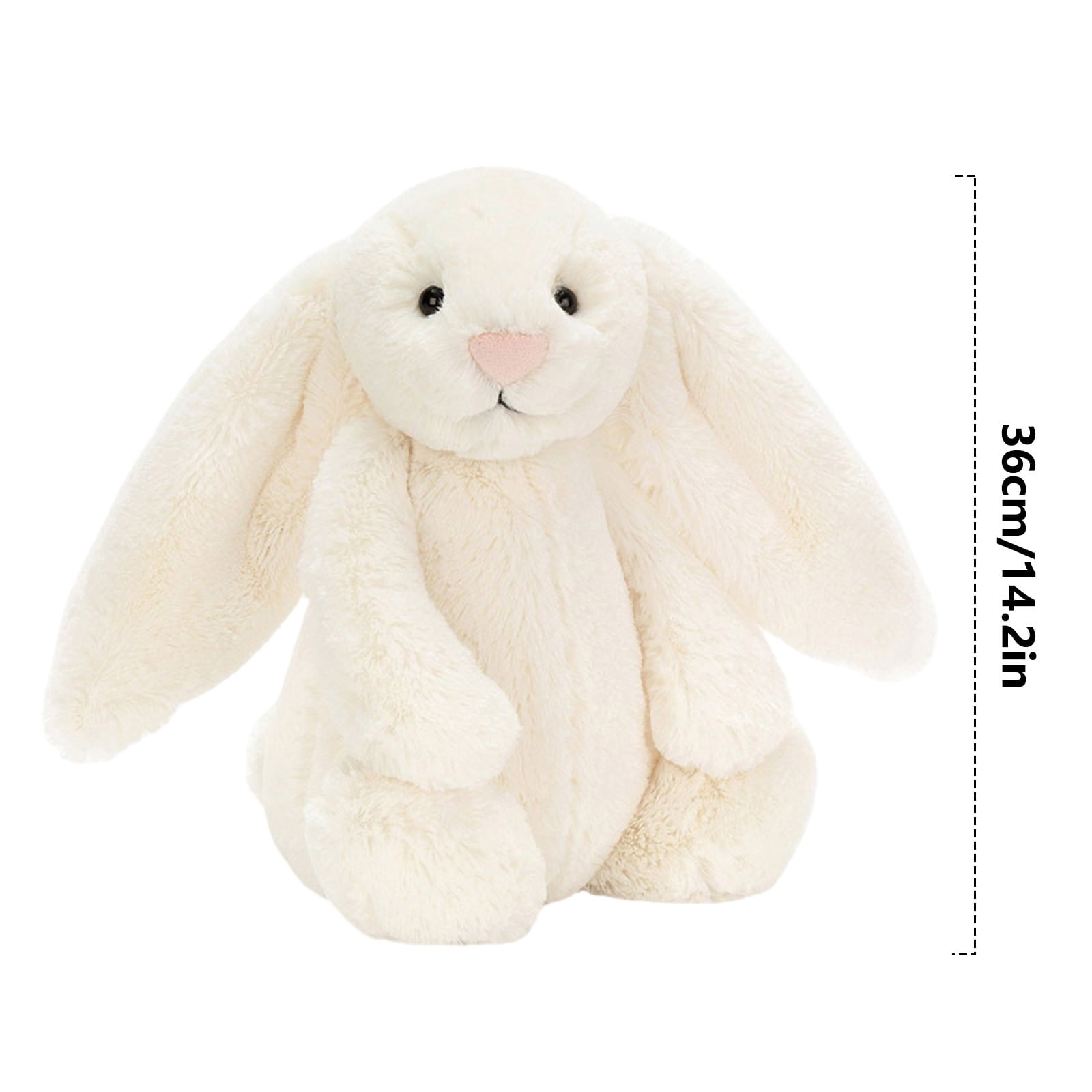Jellycat Bashful Tulip White Bunny Stuffed Animal,14.2 Inch Rabbit Plush Toy for Kids