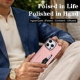 thumbnail image 7 of For Apple iPhone 15 Pro Max Wallet Case Ultra-Slim Profile Vintage Leather Texture, Wallet For Women Men Card Holder Magnetic Clasp Kickstand Folio Case,Pink,For iPhone 15 Pro Max, 7 of 7