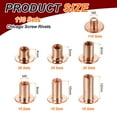 thumbnail image 2 of Uxcell M5 Chicago Screw Rivets 110 Sets Tornillos de unión metálicos para manualidades en cuero, cobre, 2 of 6
