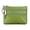 Green, variant on Women's Leather Small Coin Purse with 3 Zipper Pockets, Mini Pouch Loose Change Wallet Card Holder Case with Keychain,Black