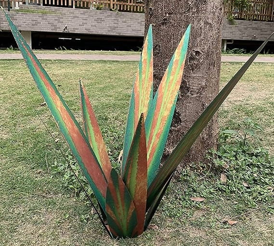 Fall Decorations for Home Clearance, 21.65'' Large Tequila Rustic Sculpture, Yard Decorations Outdoor, Home Decor, Garden Statues, Garden Decor, Yard Art, Metal Agave Plants for Patio Yard Green