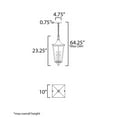 thumbnail image 3 of Maxim Sutton Place VX 2-Light Outdoor Hanging Lantern - Black - 40239CLBK, 3 of 5