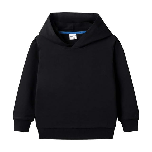 Akiihool Hoodies for Teen Boys Trendy Hoodies for Boys Youth Kids Hooded Pullover Long Sleeve Sweatshirts (Black,5-6 Years)
