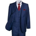 thumbnail image 3 of Men's Three Piece Premium Modern Fit Two Button Suit Blue Pinstripe, 3 of 6