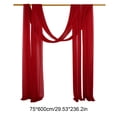 thumbnail image 3 of Wedding Arch Draping Fabric Sheer Curtain Drapes | 30" x 19.6 ft Long Backdrop Curtains for Wedding Anniversary Party, Summer Outdoor Events Drapery, Photo Backgrounds - Red, 3 of 6