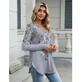 thumbnail image 3 of Zeagoo Long Sleeve Tops for Womens Floral Blouse Casual Basic Tunic Tops to Wear with Leggings Shirts, 3 of 6