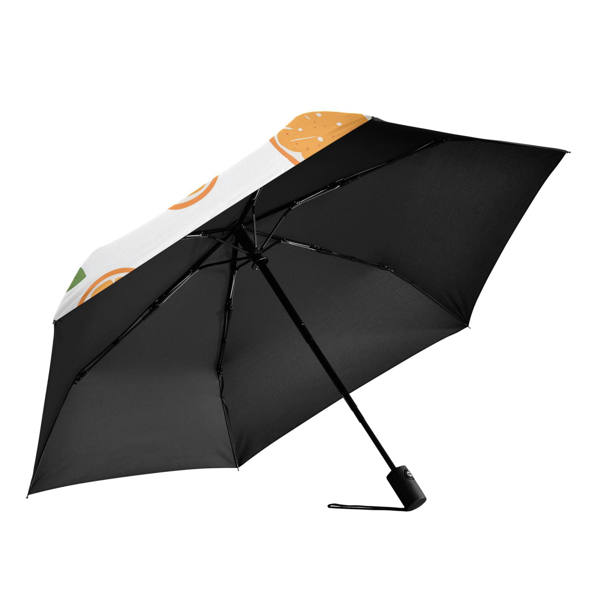 FORMRS Travel Umbrella Folding Auto Open Close Windproof Rain UV Protection, Orange
