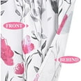 thumbnail image 3 of Floral Kithchen Curtains 36 Inch Watercolor Flower Leaves Tier Curtains, Blue and Gray Floral Cafe Curtains, Rod Pocket Small Window Curtain for Cafe Bathroom Bedroom Drapes, 3 of 6